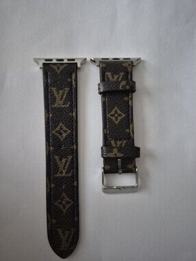 LV Monogram Apple Watch Band - Brown/Gold